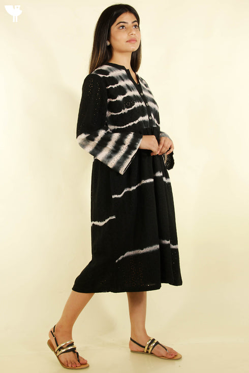 Cotton Tie Dye Peasant Dress
