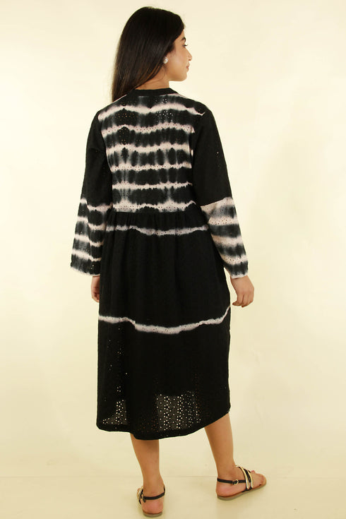 Cotton Tie Dye Peasant Dress