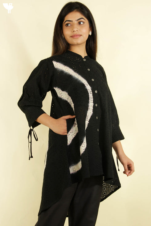Cotton Tie Dye Button Down Top