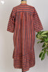 Khaadi Slub Cotton Gathered Dress With Striped Block Print