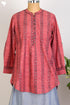 Khaadi Slub Cotton Top With Floral Block Print