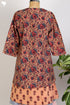 Khaadi Slub Cotton Layered Dress With Floral Block Print