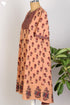 Khaadi Slub Cotton Midi Dress With Floral Block Print