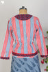 Cambric Cotton Jacket with Graphic Block Print