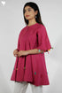 100% Khaadi Cotton Panelled Dress With Multicoloured Running Stitches