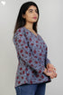 100% Khaadi Cotton Top With Floral Block Print