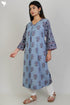 100% Khaadi Cotton Dress With Floral Block Print
