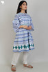 Cambric Cotton Tiered Dress With Graphic Print