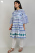 Cambric Cotton Tiered Dress With Graphic Print