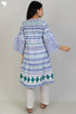 Cambric Cotton Tiered Dress With Graphic Print
