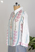 Modal Silk Peter Pan Blouse With Floral Block Print