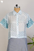 Modal Silk Peasant Shirt With Bandhej Block Print