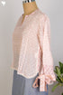 Modal Silk Pleated Blouse With Bandhej Block Print