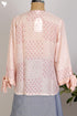 Modal Silk Pleated Blouse With Bandhej Block Print