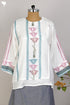 Modal Silk Layered Top With Floral Block Print