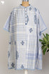 Khaadi Cotton Checkered Dress With Floral Block Print