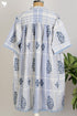 Khaadi Cotton Checkered Dress With Floral Block Print
