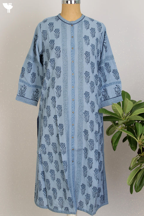 Khaadi Cotton Kurta With Floral Block Print