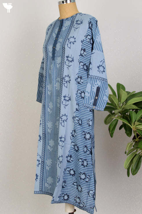 Khaadi Cotton Kurta With Floral Block Print