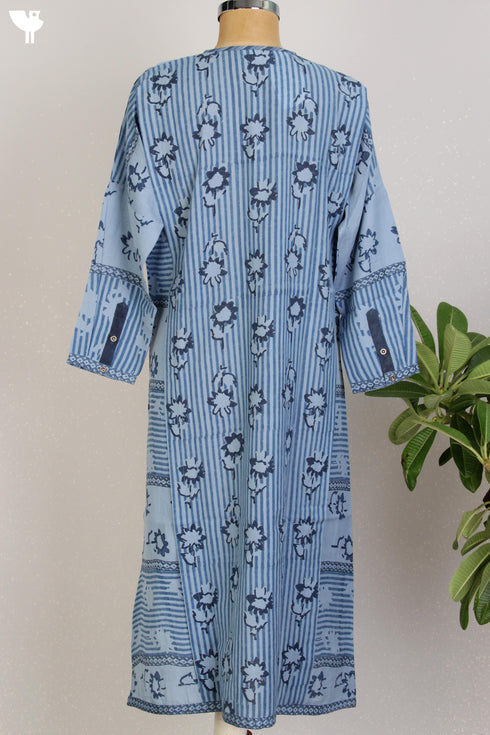 Khaadi Cotton Kurta With Floral Block Print