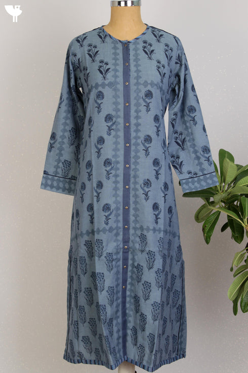 Khaadi Cotton Kurta With Floral Block Print
