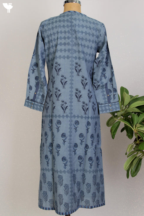 Khaadi Cotton Kurta With Floral Block Print