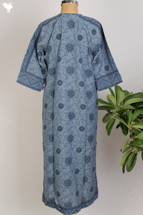 Khaadi Cotton Button Down Kurta With Floral Block Print