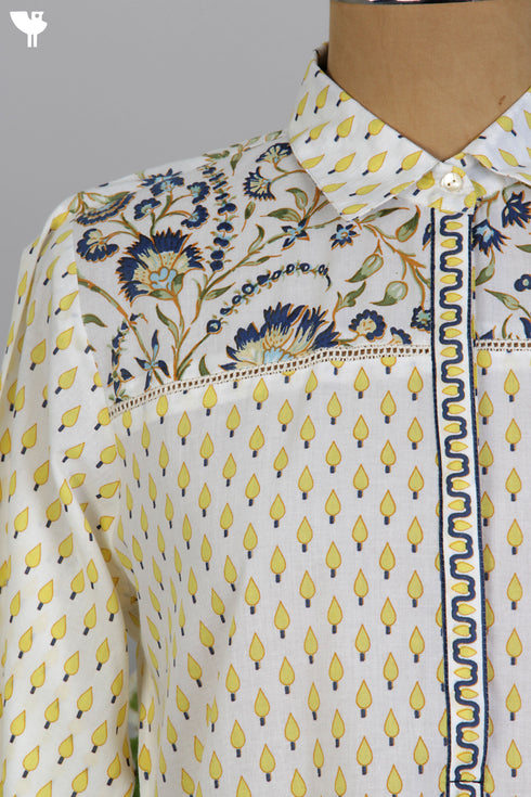 100% Cotton Cambric Hand Screen Printed Small Butti Dress