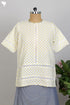 Cotton cambric Top in Yellow Hand Screen Print