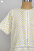 Cotton cambric Top in Yellow Hand Screen Print