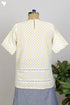 Cotton cambric Top in Yellow Hand Screen Print