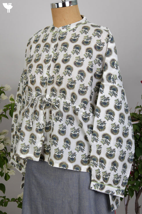 100% Cotton Cambric Hand Screen Printed Top