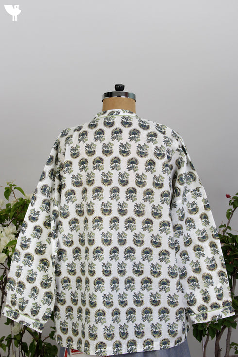 100% Cotton Cambric Hand Screen Printed Top