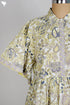 Cotton Cambric Baby Doll Dress in Yellow Hand Screen Print