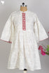 Cambric Cotton Flared Dress With Block Print