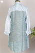 Modal Silk Wrap Shirt Tunic With Bandhej Block Print