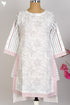 Cambric Cotton Paneled Kurta With Block Print