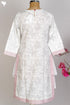 Cambric Cotton Paneled Kurta With Block Print