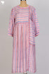 Modal Silk Mid Length Paneled Dress With Block Print