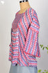 Modal Silk Pleated Top With Chevron Block Print