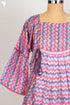 Modal Silk Pleated Top With Chevron Block Print