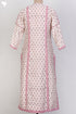Chanderi Silk Kurta With Floral Block Print