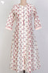 Chanderi Silk Mid Length Paneled Dress With Block Print