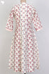 Chanderi Silk Mid Length Paneled Dress With Block Print