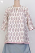 Chanderi Silk Top With Floral Block Print