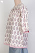 Chanderi Silk Top With Floral Block Print