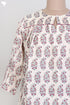 Chanderi Silk Top With Floral Block Print