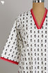 40s Cotton Kaftan in Black Paisley Block Print