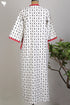40s Cotton Kaftan in Black Paisley Block Print