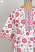 40s Cotton Kaftan in Magenta Floral Hand Screen Print